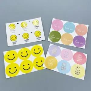 땡큐 스마일 선물 포장 배달음식 귀여운 스티커 귀여운스티커 대용량스티커
