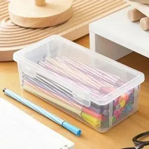 케이스 대용량 사각 심플 색연필 필통 플라스틱필통