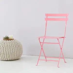 VALLEN 접이식 빈티지테이블/의자 2인세트 핑크 당일발송