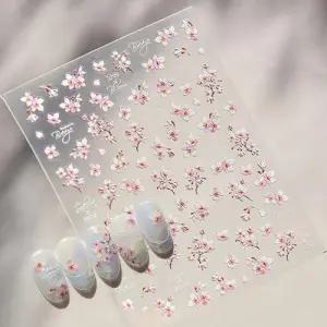 네일아트 살랑살랑 봄에 어울리는 벚꽃 엠보 스티커 WFHTRM8