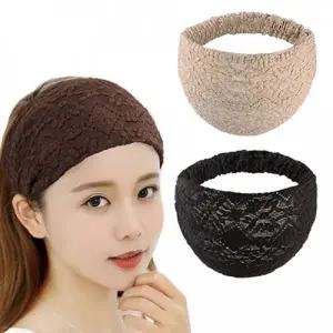 [PK] 여성 중년 레이스 두건 헤어밴드 반다나 머리띠