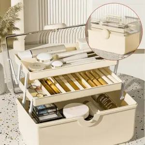 비상용 대용량 구급상자 3단 투명 약보관함 대형