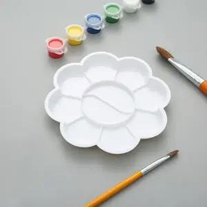 미니 플라스틱 팔레트 휴대용 10칸 수채화 물감 아트 용품