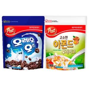 포스트 아몬드후레이크1kg+오레오오즈850g