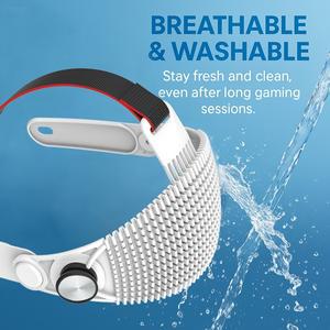 퀘스트 3S/3 VR용 헤드 스트랩 가볍고 조절 가능한 편안한 소프트 착용 엘리트 메타 3S/퀘스트 3 액세서리