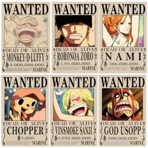 원피스 현상금 포스터 굿즈 선물 장식 밀짚모자 루피 생일 해적단 조로 그