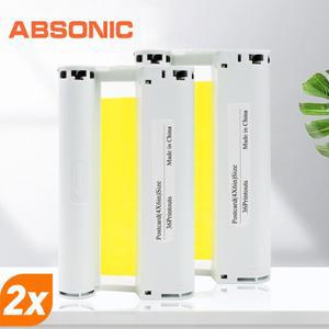 Absonic 2 조각 컬러 Selphy 잉크 카트리지 Canon CP1500 종이 프린터 KP-108IN 호환