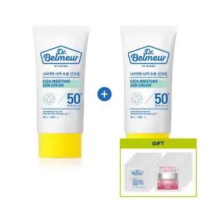 [더블구성] 닥터벨머 UV더마 시카 수분 선크림50ml + 체험분 2종(아크네 클렌징폼 1.5ml x 5매 + 핑크 블레