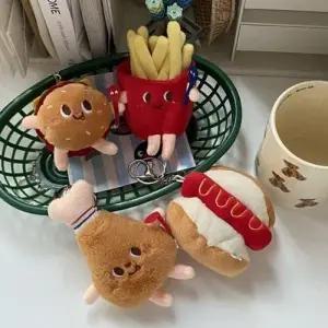 키링가방펜던트봉제인형키링햄버거감자튀김닭다리치킨 WF0E2D7