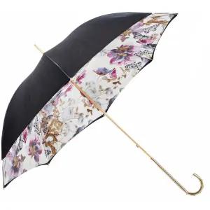 [롯데백화점]파소티 우먼플라워 버터플라이 더블클로스 주얼드브라스 수동우산 WD25D1U2, 블랙