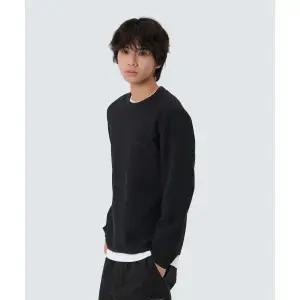 [SNOW PEAK]SNOWPEAK APPAREL 델타피크 와플 맨투맨 S25FMTHT16 Black S25FMTHT16BK 898483