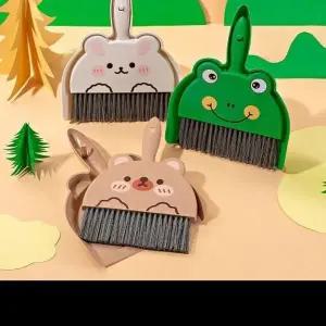 미니 빗자루 쓰레받기 세트 청소 도구 책상용 (WFJYCHX)