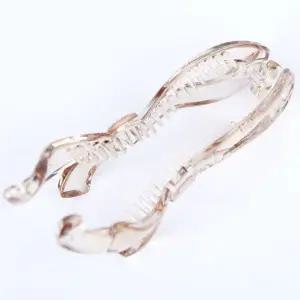 빗살 반묶음 리본 바나나핀 투명 리본바나나핀