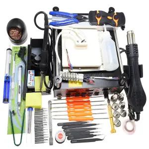 호환  Gordak 863 3 in 1 BGA 재 솔더 핫 에어 히트 건 솔더링 스테이션 전기 솔더링 IR 적외선 예열 스테