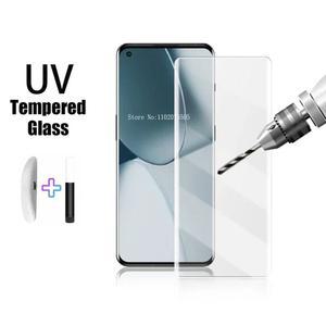 2Pcs UV 액체 접착제 강화 유리 삼성 갤럭시 S21 S22 S23 S24 울트라 S8 S9 플러스 참고 20 8 9 10 S10 5G 화면 보호기