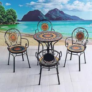 유럽풍 발코니 카페 야외 정원 테라스 빈티지 세트