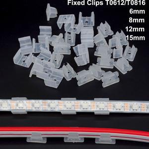 6mm 8mm 12mm 네온 LED 스트립 고정 클립 홀더 커넥터 액세서리 2835 라이트 플렉시블 COB 버클