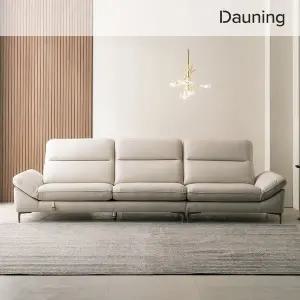 [다우닝] 시엘 4인 전체 천연가죽 소파