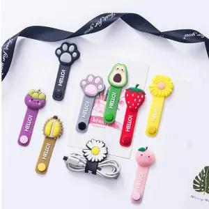 [룽스]실리콘 선정리 캐릭터 이어폰정리 케이블홀더