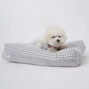 [룽스]반려견사계절집 듀얼 쿠션 텔그레이 대형 침대 1P