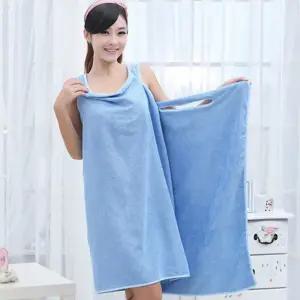원피스목욕가운 블루 샤워가운 극세사타올 목욕랩
