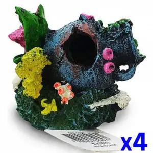 [에이치플러스몰]WL 수족관 꾸미기 은신처 장식품 x4개 수조장식용품
