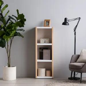 쉐우드가구 샤인 거실 수납장 책꽂이 사무실 홈오피스 책장 400, 3단