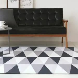 먼지없는 워셔블 사계절 거실 방수 러그 모노콘블랙 200x145