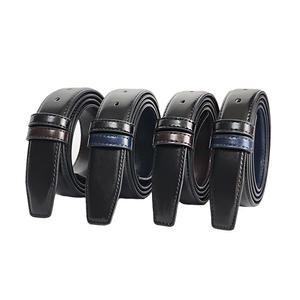 몽블랑 페라가모 까르띠에 버클 혁띠 교체용 명품 벨트 호환 가죽 벨트끈 남성 양면 허리띠 사이즈 29mm/34mm