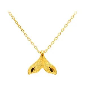 [아시아골드][아시아골드] 순금 고래 꼬리 목걸이 3.75g + 18k붕어장식 포함