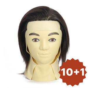 이용사 연습용 덧가발 100%인모 12인치 이용사 덧가발