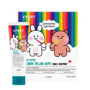 크리오 엑스퍼트 고불소 충치케어 어린이치약 트로피칼후르츠향 100g ,4개입, 1개