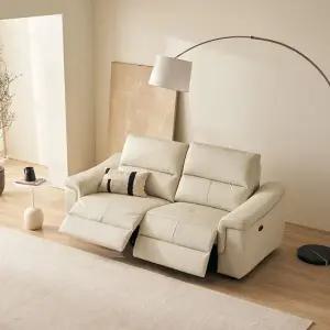 [최저가도전] 제로월 오스번 프리미엄 천연면피 소가죽3인리클라이너