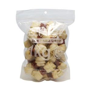 테비 오리우유껌 1kg M (4.5인치) 대용량 강아지간식