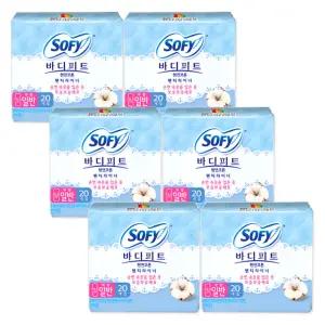 바디피트 팬티라이너 6팩 생리대 좋은느낌 화이트 순슬림