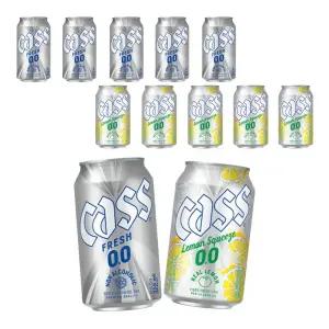오비맥주 제로 355ml 12캔 혼합(카스 355ml 6캔+레몬 330ml 6캔)