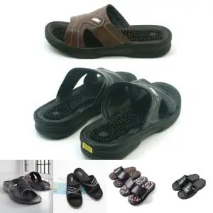 유니12 지압 슬리퍼 남성슬리퍼 사무실슬리퍼/슬리퍼/쿠션/가죽/교사용/실내용/남성용/남자/학교/교무실