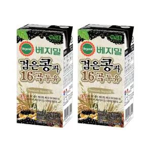 정식품 베지밀검은콩과 16곡두유 190ml 64팩