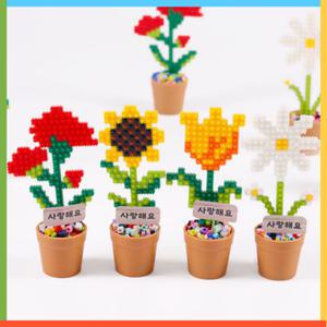 디폼 블럭 화분 만들기 세트  미니 블록 꾸미기 도안 비즈 공예 미술 활동 놀이 재료 diy 키트 초등 중등 돌봄 늘봄 방과후 조립 교구 복지관 행사