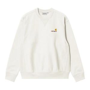 칼하트윕 남성 아메리칸 스크립트 크루넥 맨투맨 스웨트셔츠 아이보리 I025475 D6XX