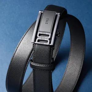 [닥스](센텀시티점)DBBE5E834BK [25SS][DD Symbol] 블랙 트윌 엠보 남성 소가죽 자동벨트