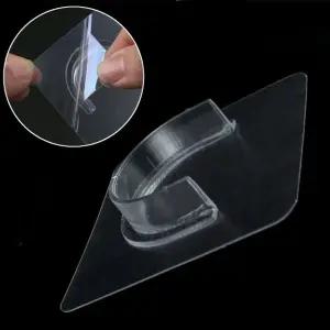 고품질 투명 무타공 브라켓 봉 홀더 점착식옷장브라켓 (WFGU5JJ)