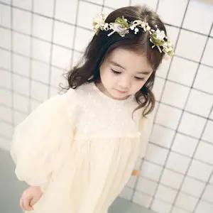 벌룬소매 자수 아동 샤원피스 204634 WEBEB4A