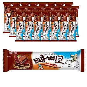 [슈팅냉동] 롯데웰푸드 빠삐코 초코 130ml, 24개