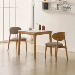 [/착불배송] 보나 800 포세린 통 세라믹 2인 식탁 세트 메이플 (식탁+의자2)