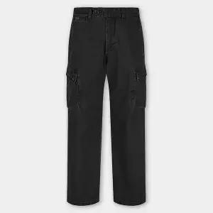 [비르반테](강남점)가먼트워싱 C.L핏 카고 치노 팬츠 - 블랙