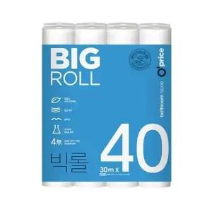 킴스클럽 OPRICE 빅롤화장지 3겹 30m( 40롤 1팩) 두루마리휴지 /J
