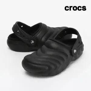 크록스 클래식 라인드 오버퍼프 클로그 성인 샌들 블랙 210059-001