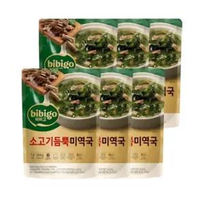 CJ제일제당 비비고 소고기 듬뿍 미역국 460g 12입 1상자(고급 즉석국)
