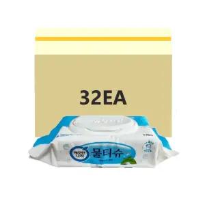 깨끗한나라 페퍼민트 블루 물티슈 캡형 70매 32개